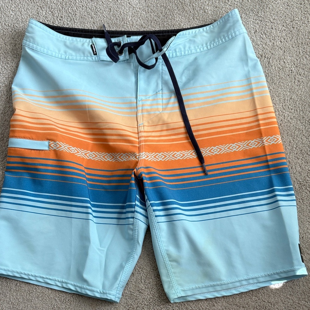 O’Neill 28 waist Men's Blue and Orange Swim Shorts